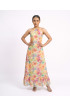 Hand Painted Rayon Halter Dress